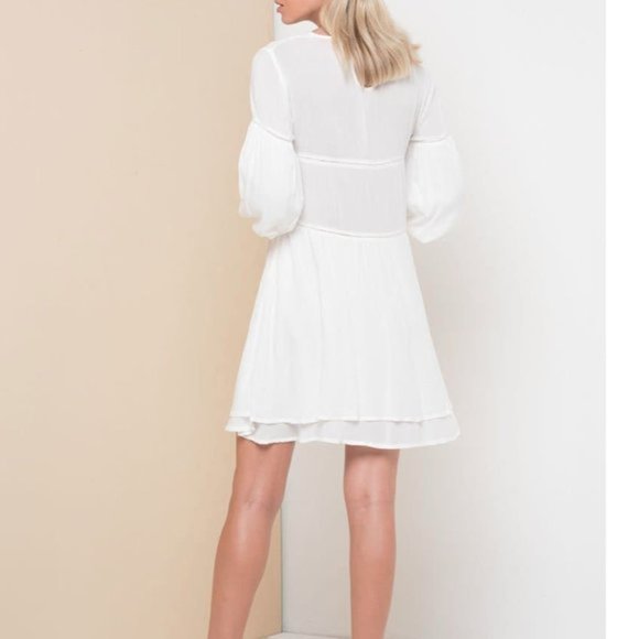 AURA THE LABEL PAMPELONE WHITE PAOLITA DRESS L - Picture 4 of 14